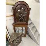 Early 19th cent. Small astragal glazed mahogany corner cupboard. 22ins. x 17¾ins. Oak corner