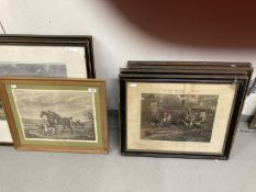 H. Alken: Aquatints set of four, The First Steeplechase, framed and glazed one broken glass, two