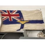 Militaria: Unusual WWI RAF flag stamped AM 1918 Oxford England. 18ins. x 34ins.