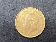 Coins: Gold Half Sovereign George V 1912.