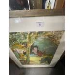 Margaret White: Watercolour framed and glazed 15ins. x 11½ins, oil on board river study Fabio Rojas,