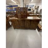 20th cent. Country style oak sideboard with two drawers over two side cupboards, the large central