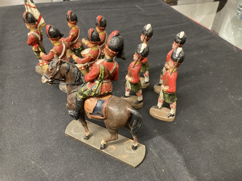 Toys: Elastolin, German made large scale model soldiers, comprising one Mounted Officer, one - Image 3 of 3