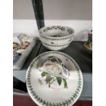 20th cent. Ceramics: Portmeirion Botanic Garden salad bowls, Mexican Lily and Christmas Rose,