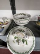 20th cent. Ceramics: Portmeirion Botanic Garden salad bowls, Mexican Lily and Christmas Rose,