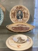 Collectable Ceramics: Louis Pasteur transfer printed plate, Glasgow Exhibition plate 1901, Major