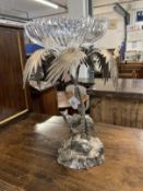 Greyhound Racing trophy in the form of a table centre piece won by 'Oscar' May 1865, silver