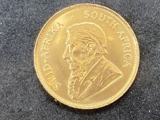 Coins: Gold Half Krugerrand 1985.