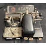 Unusual Edwardian Heady Paris typewriter. 11ins. x 9ins.