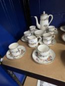 Early 20th cent. Crown Staffordshire chintz pattern coffee set. (16 pieces)