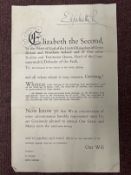 Royal Pardon: H.R.H. Elizabeth II granted to Annie McKing Convicted 3, March 1958 and 14, April