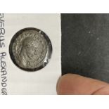 Numismatics: Roman Severus Alexander 222-235A Denarius. Rev Felicitas holding wreath and Patera.