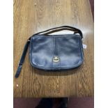 Fashion/Handbags: Gucci dark blue leather hobo style shoulder bag, suede lining, zip compartment