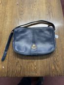 Fashion/Handbags: Gucci dark blue leather hobo style shoulder bag, suede lining, zip compartment