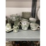 Early 20th cent. Bridgwoods Basket pattern porcelain transfer printed tea set. (35 pieces) Plus five