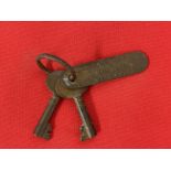 Militaria/Royal Navy: Set of three keys from the Battleship H.M.S. King George V, for door one of
