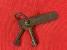 Militaria/Royal Navy: Set of three keys from the Battleship H.M.S. King George V, for door one of