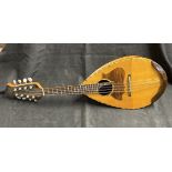 Musical Instruments: 20th cent. Bowl back eight string mandolin, cased. 25½ins.