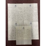 Militaria: Rare H.M.S. Hood onboard letter written over five sides dated Jan 1st 1937, signed