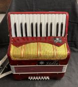 Musical Instruments: 20th cent. Stella piano accordion, cased.