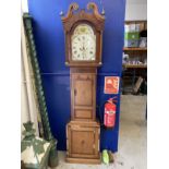Clocks: 19th cent. 8 day oak arch dial longcase clock Beal of Rundle.