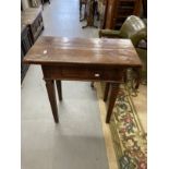 Continental one drawer side table on square tapered legs. 31½ins. x 16ins. x 31ins.