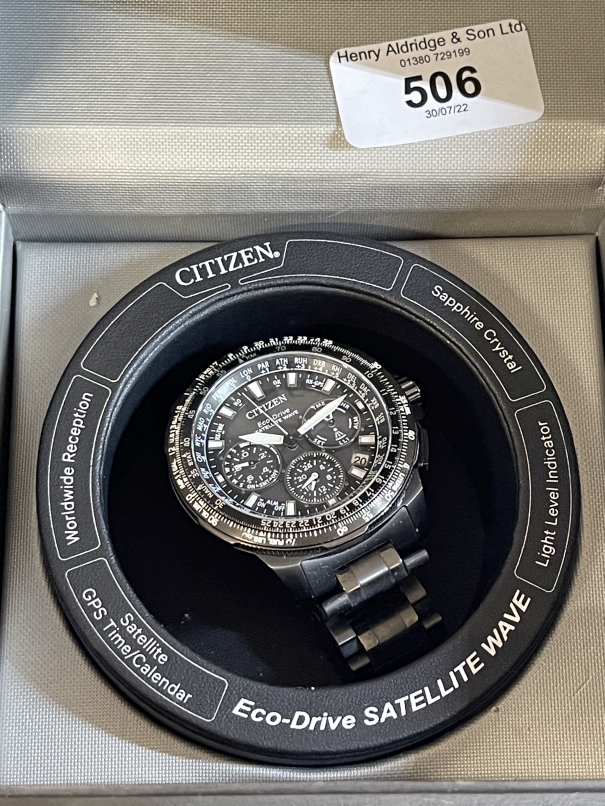 Watches: Citizen Promaster Navihawk GPS black dial titanium men's watch CC902585E. 47mm grey