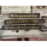 Militaria/Third Reich: Kriegsmarine, Kreuzer Prinz Eugen and Officer Training School Unter