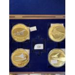 Concorde Memorabilia: Windsor Mint four gold plated commemorative oversize coin set, Concorde's