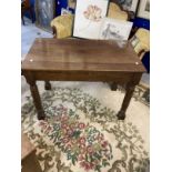 20th cent. Oak turned leg hall table. 29ins. x 42ins. x 24ins. Plus a pine chest of three drawers.