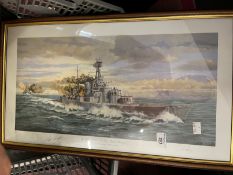 Royal Navy: Mixed lot of Hood and Bismarck related reproduction items including Bismarck cap