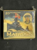 Militaria/Third Reich: Unusual unopened box of 20 Matrose cigarettes depicting a Kriegsmarine sailor