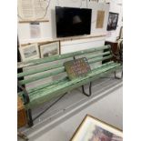 Railwayania: 20th cent. Wrought iron station bench, formerly the property of Mr Fleming ex-GWR