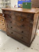 19th cent. Scottish mahogany two over three chest of drawers. 48ins. x 22½ins. x 49½ins.