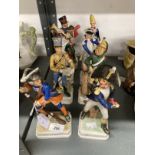 20th cent. Ceramics: Goebel Napoleonic Wars, soldier figurines including LF6, 7, 8, 9, 10, 11, 13,