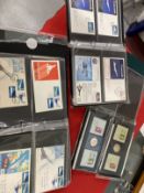 Stamps: Concorde commemorative covers in three looseleaf albums, many first day covers of landmark