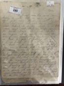 World War One: A superb collection of letters written from the trenches by Sapper Thomas Winter of