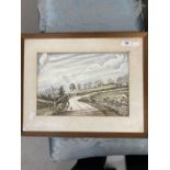 F. H. Ayton: 20th cent. Watercolour on paper pastoral scene, signed bottom right, framed and glazed.