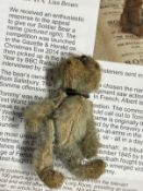 WWI Toys: Early 20th cent. Farnell blue plush mohair World War I " Mascot Bear" Albert formed part