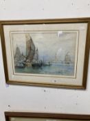 Frederick Stuart Richardson (1855-1934): Watercolour, 'Venetian Fishing Boats, Early Morning' signed
