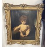 18th cent. British School: Oil on canvas in the manner of Joshua Reynolds, infant Jupiter seated