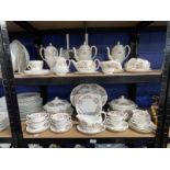 20th cent. Ceramics: Wedgwood Lichfield dinner and tea service saucers x 8, side plates x 10,