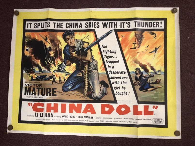 Film Posters: British Quad film poster, 'China Doll' United Artists 1958 war film starring Victor