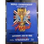 Football: Original 1966 World Cup Final programme signed by Geoff Hurst.