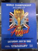 Football: Original 1966 World Cup Final programme signed by Geoff Hurst.