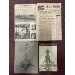 Militaria/Royal Navy: H.M.S. Hood War Comforts Fund Promotional Charity booklet plus another for the