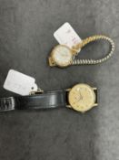 Hallmarked Gold: 9ct gold Smiths Deluxe gentleman's wristwatch engraved to the reverse B.R. Southern