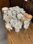 20th cent. Ceramics: Portmeirion Botanic Garden teacups and saucers x 6, coffee can and saucer,