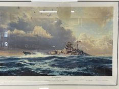 Limited Edition Prints: Sighting The Bismarck by Robert Taylor 24/85, artists proof, signed by the