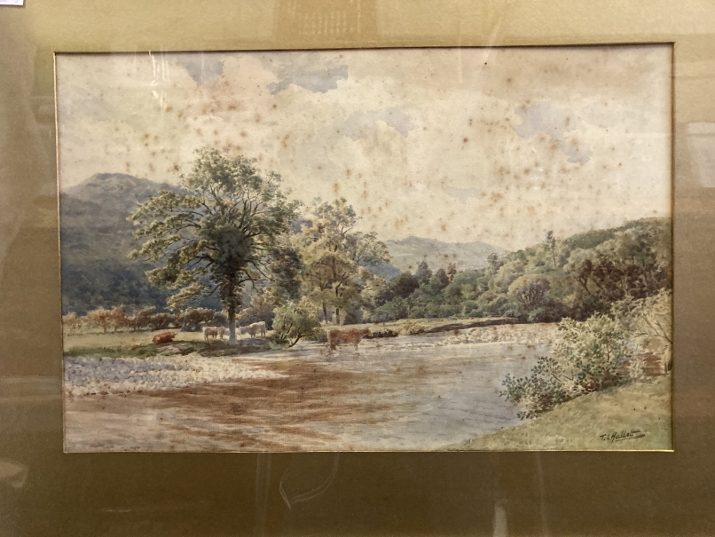 Thomas I. Hallett (1857-1944) Ex-Art Master, Trowbridge College of Art: Watercolours, landscape - Image 4 of 4